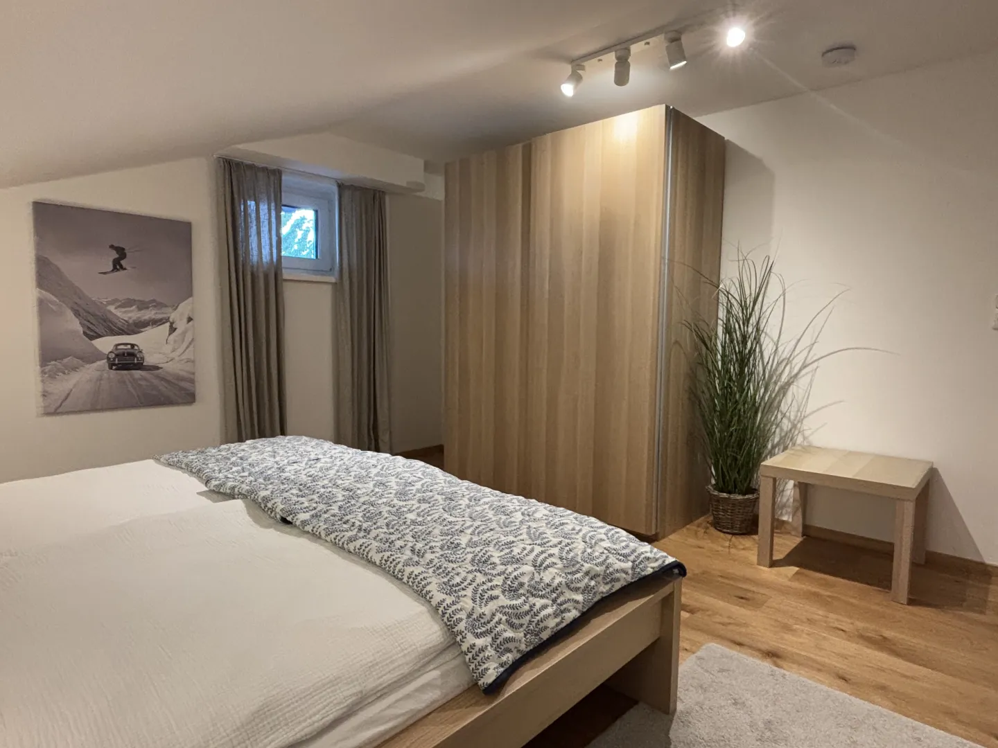 Back bedroom with comfortable bed
